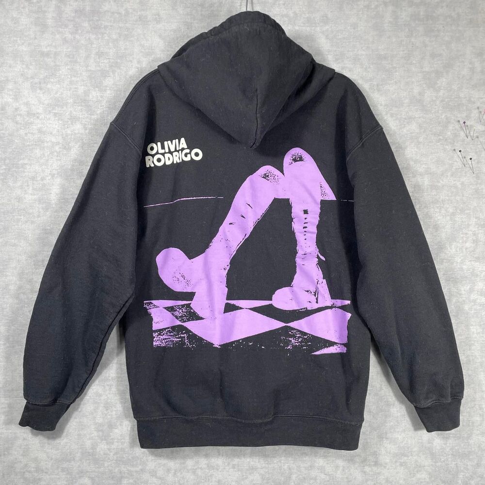 Olivia Rodrigo black zip up hoodie.